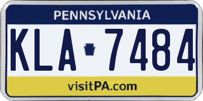 PA license plate KLA7484
