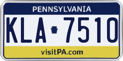 PA license plate KLA7510