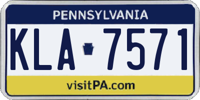 PA license plate KLA7571