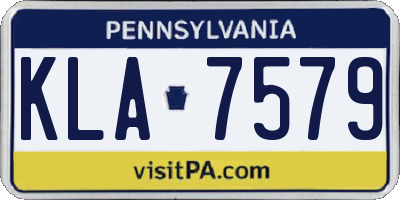 PA license plate KLA7579