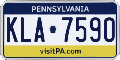 PA license plate KLA7590