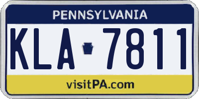 PA license plate KLA7811