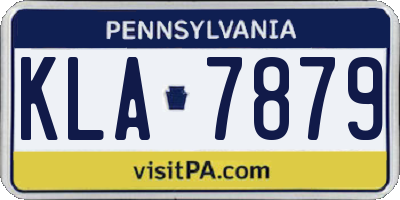 PA license plate KLA7879