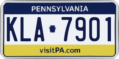 PA license plate KLA7901