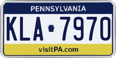 PA license plate KLA7970