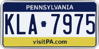 PA license plate KLA7975