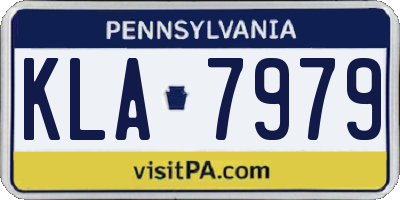 PA license plate KLA7979