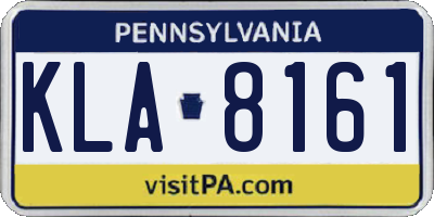 PA license plate KLA8161