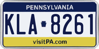 PA license plate KLA8261