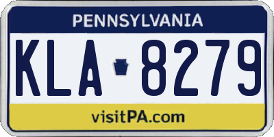 PA license plate KLA8279
