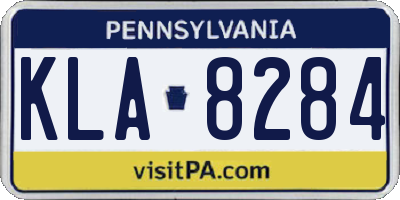 PA license plate KLA8284
