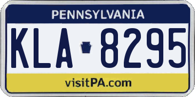 PA license plate KLA8295