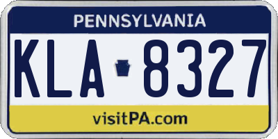 PA license plate KLA8327