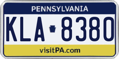 PA license plate KLA8380
