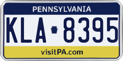 PA license plate KLA8395