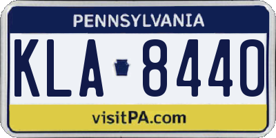 PA license plate KLA8440