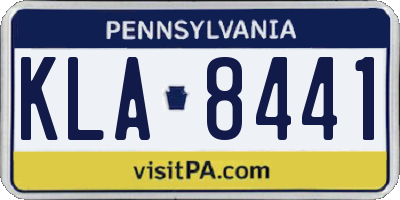 PA license plate KLA8441