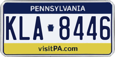 PA license plate KLA8446