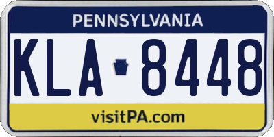 PA license plate KLA8448