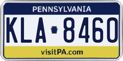 PA license plate KLA8460
