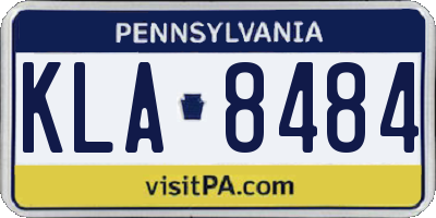 PA license plate KLA8484