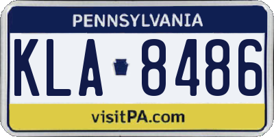 PA license plate KLA8486