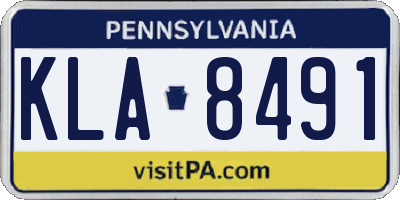 PA license plate KLA8491