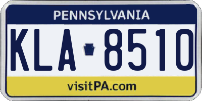 PA license plate KLA8510