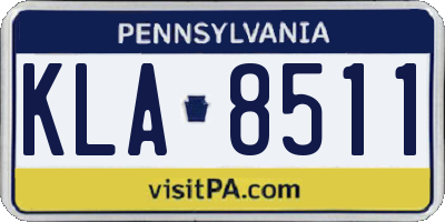 PA license plate KLA8511