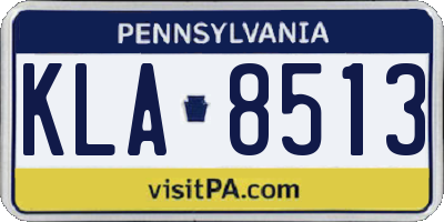 PA license plate KLA8513