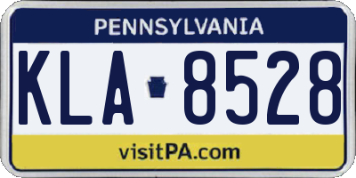 PA license plate KLA8528