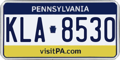 PA license plate KLA8530