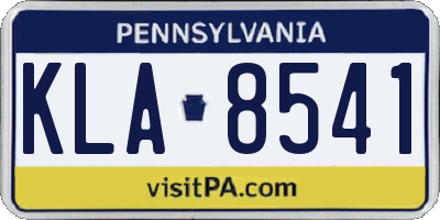 PA license plate KLA8541