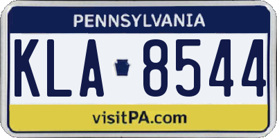 PA license plate KLA8544
