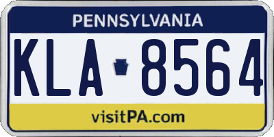 PA license plate KLA8564