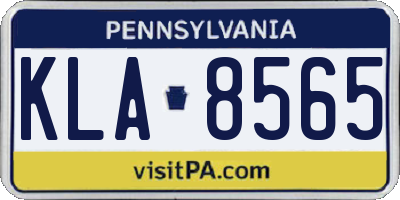 PA license plate KLA8565
