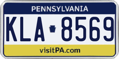 PA license plate KLA8569