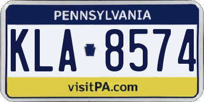 PA license plate KLA8574