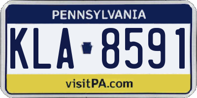 PA license plate KLA8591