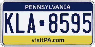 PA license plate KLA8595