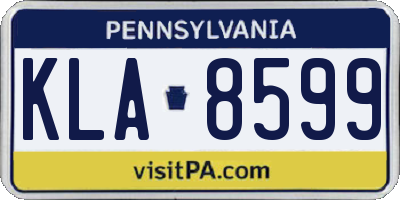 PA license plate KLA8599