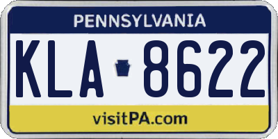 PA license plate KLA8622