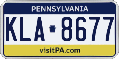 PA license plate KLA8677