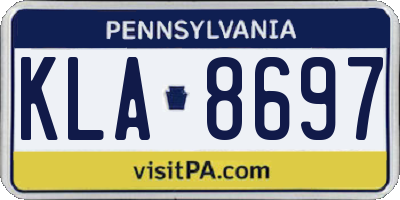 PA license plate KLA8697