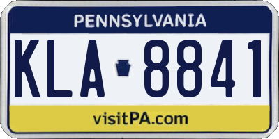 PA license plate KLA8841