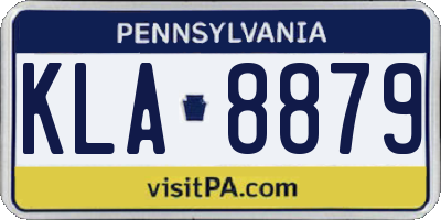 PA license plate KLA8879