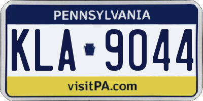 PA license plate KLA9044