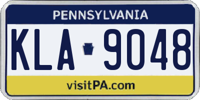 PA license plate KLA9048