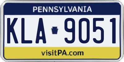 PA license plate KLA9051