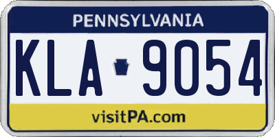 PA license plate KLA9054
